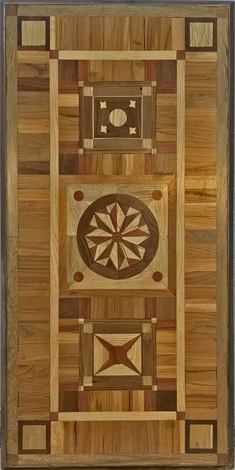 Tavolo in Legno Intarsiato Esclusivo - Poseidone | Ambrogio Brivio Artista Poliedrico. Tavolo rettangolare realizzato in legno di noce....